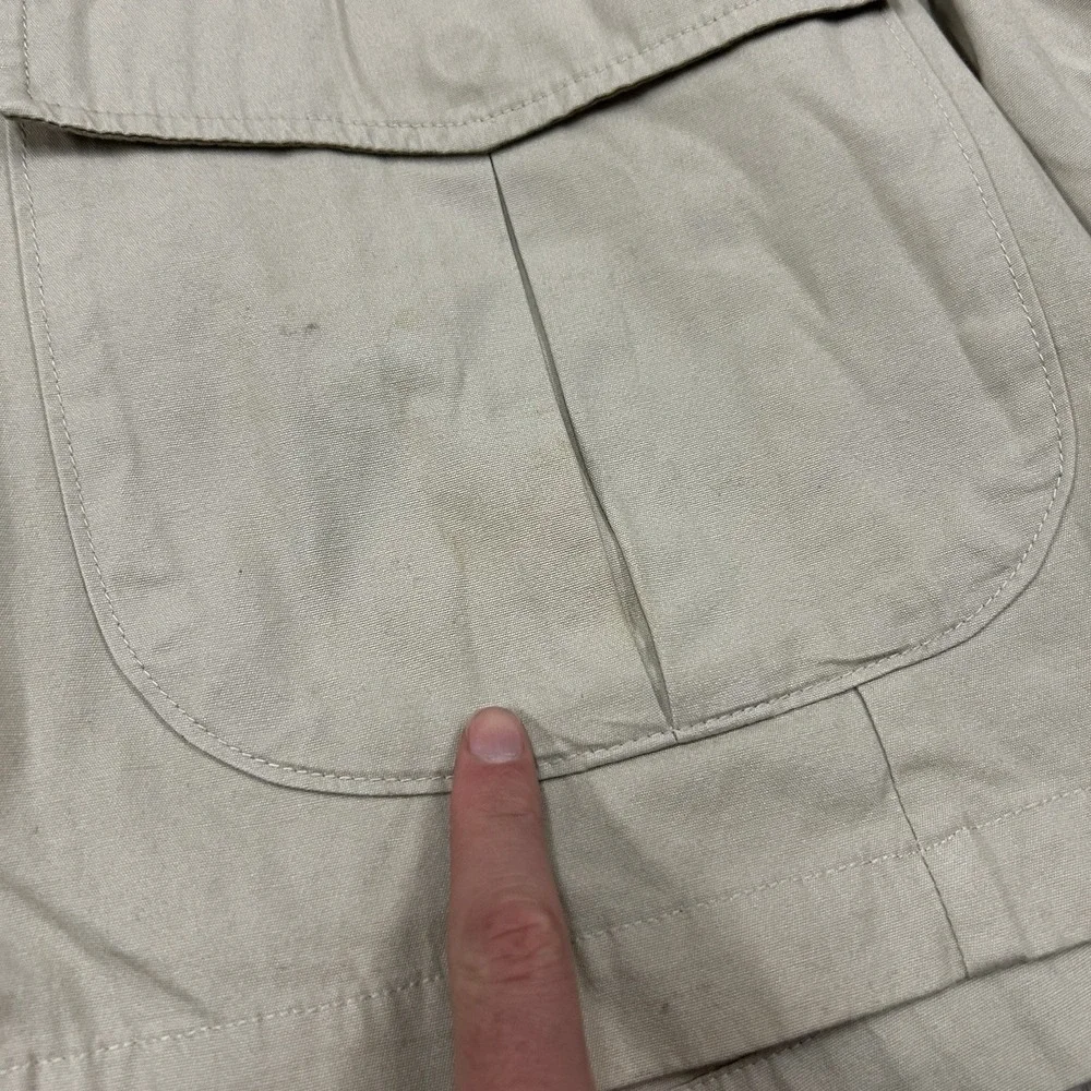 Orvis Canvas Blazer Jacket Mens 44R 2 Button‎ Safari Outdoor Beige